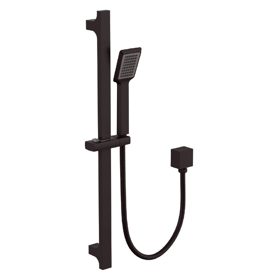 BSH01 in black — Square Shower Rail in black