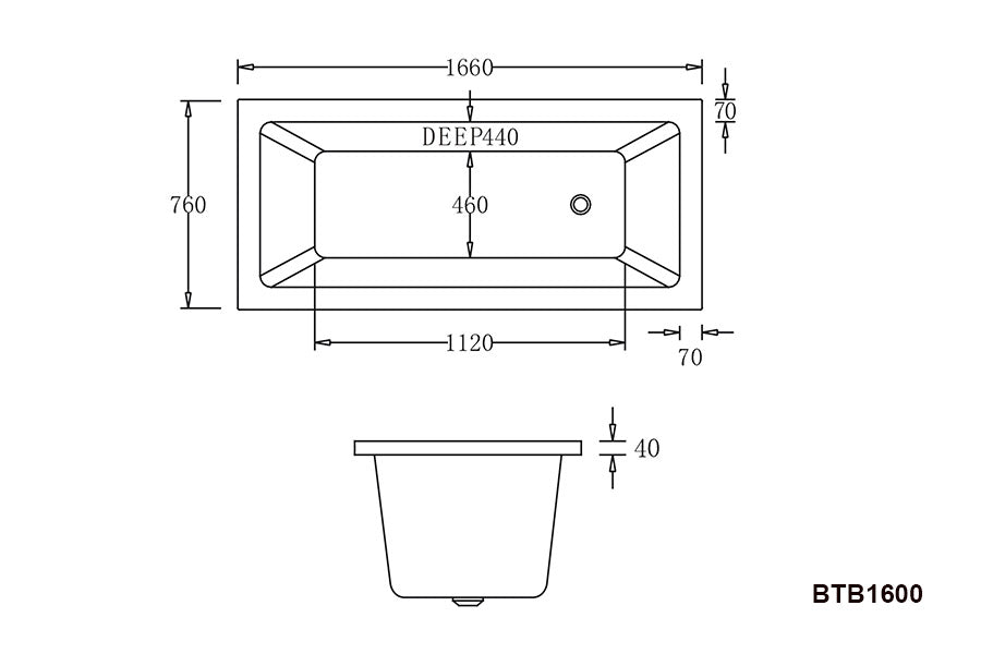 BARI Drop In Spa Bathtub-BTB1500-SPA