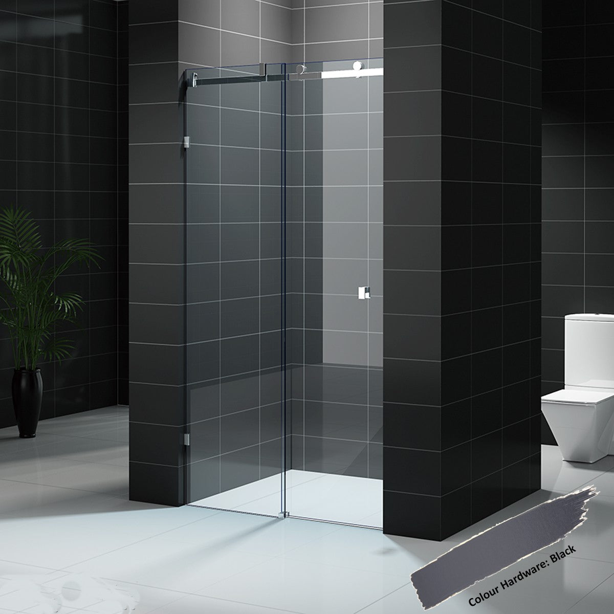 Custom Fully Frameless - Sliding Shower Screen - Front Only - Multiple Sizes