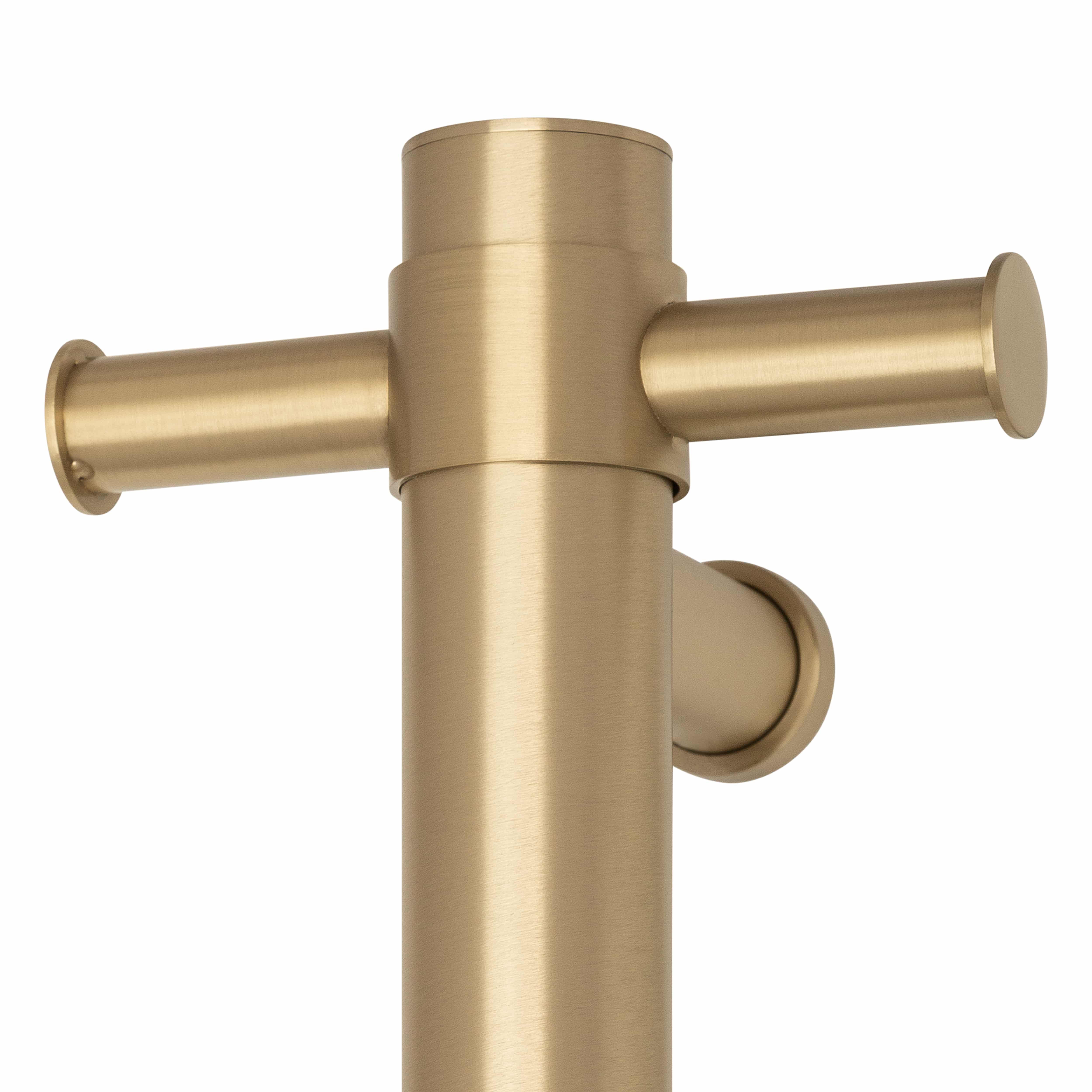 VSH900H Round 240Volt Vertical Single Polished Heated Towel Rail