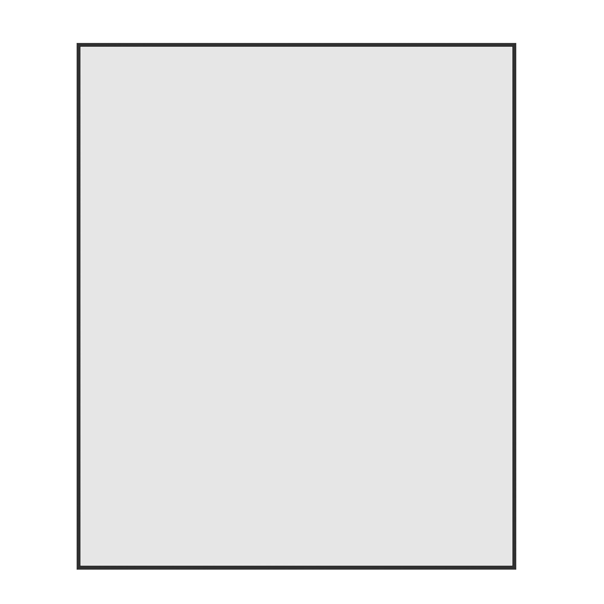 CS9075B Rectangular Black Framed Mirror