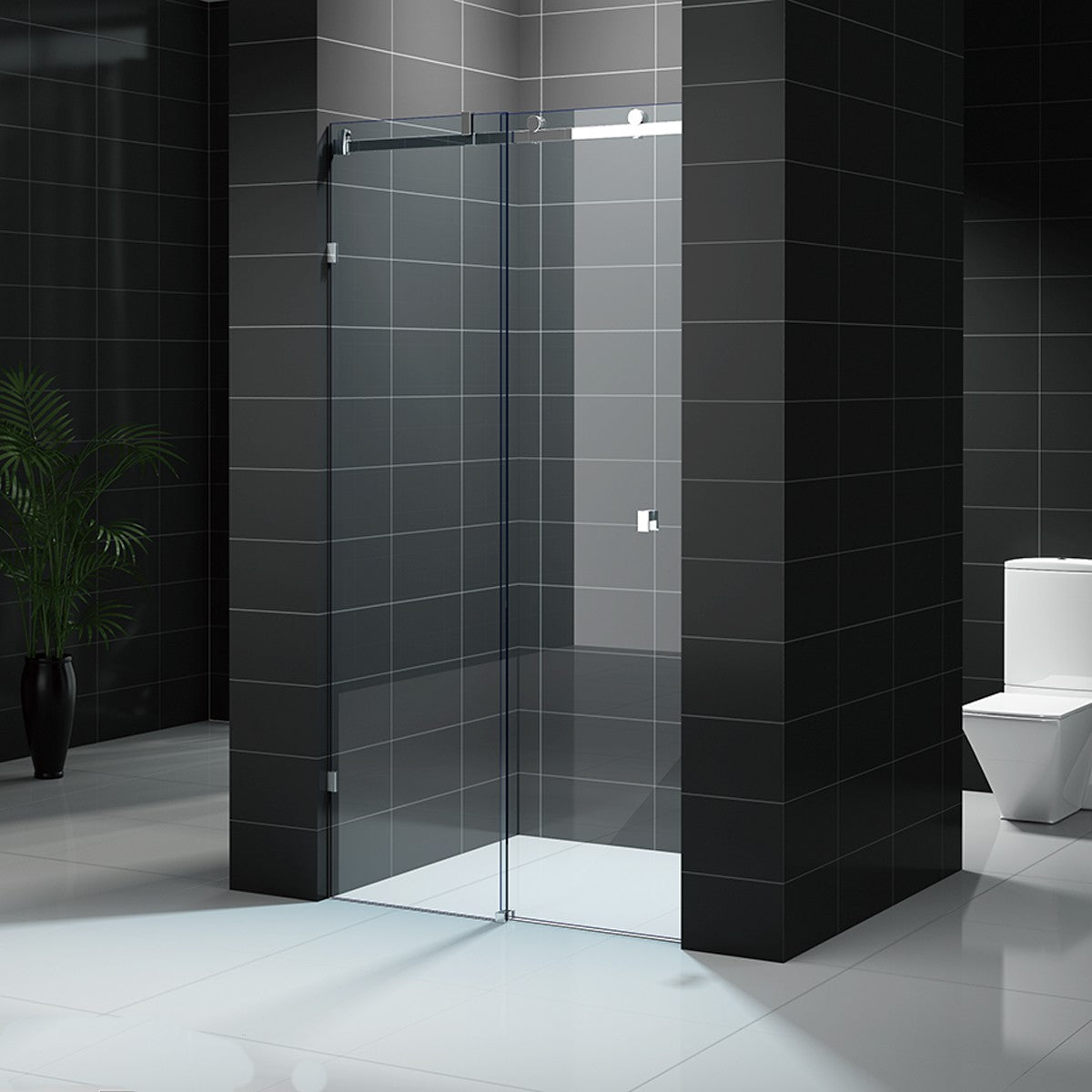 Custom Fully Frameless - Sliding Shower Screen - Front Only - Multiple Sizes