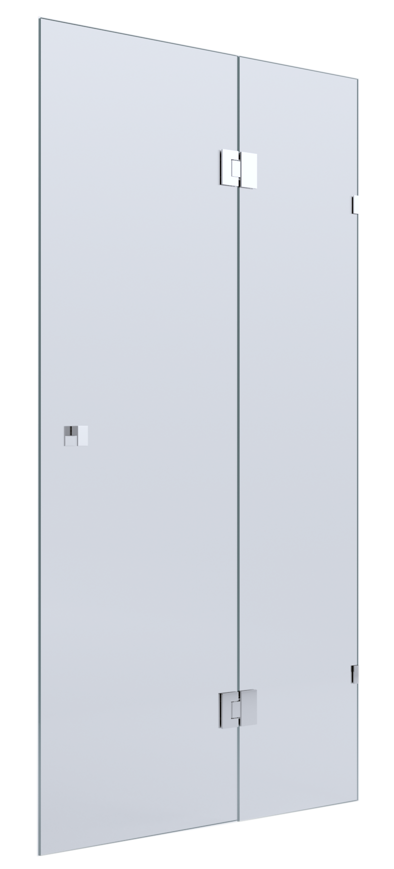 Fully-Frameless - Pivot - Front Only - Brushed Nickel - Valentina
