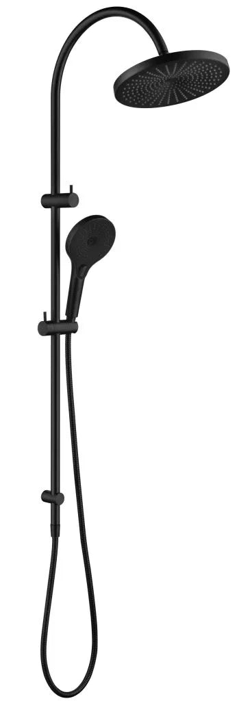 Mica Gooseneck Dual Shower Rail