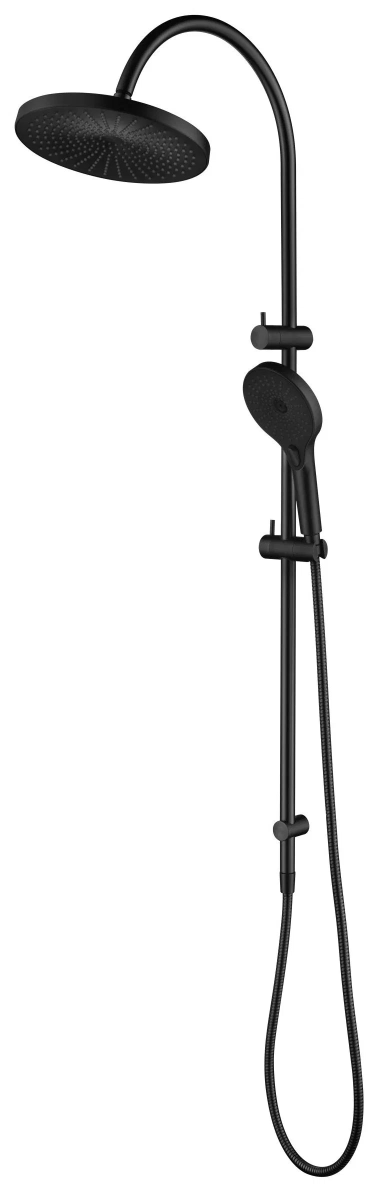 Mica Gooseneck Dual Shower Rail