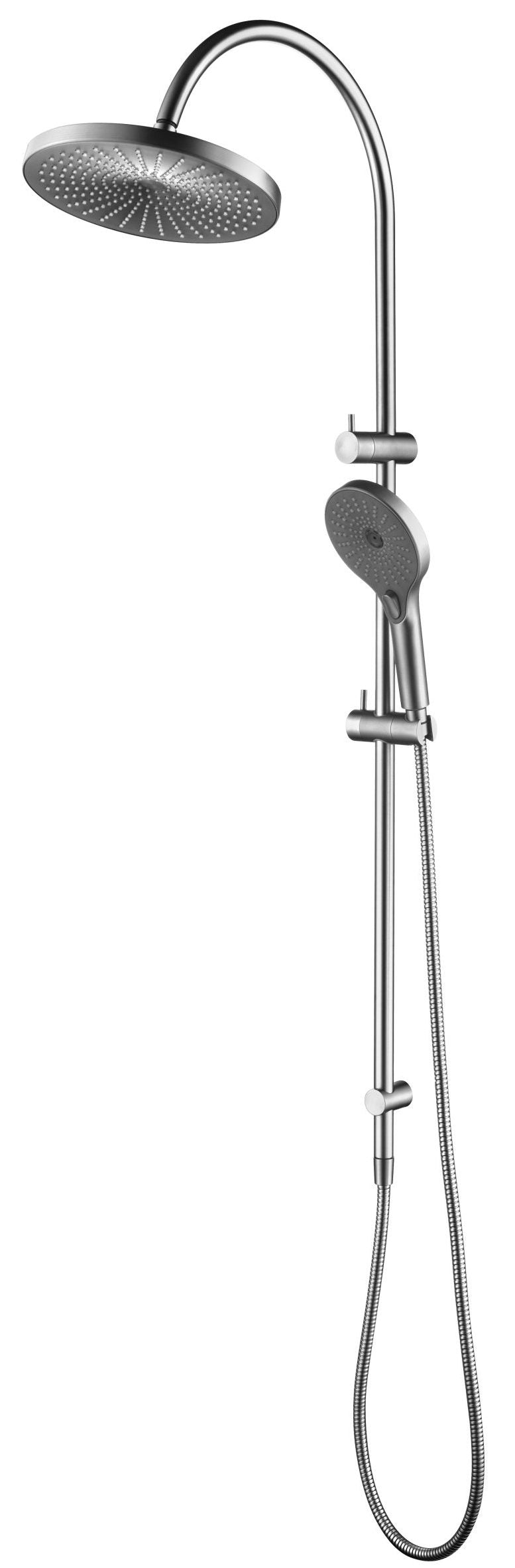 Mica Gooseneck Dual Shower Rail