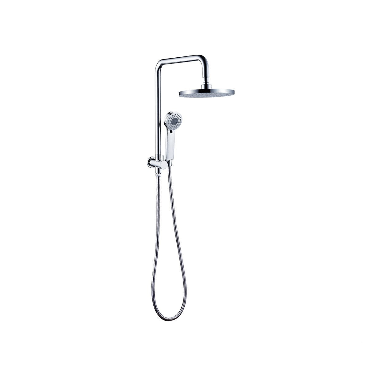 Dual Shower Rail with Rain Fall Head - 'Short' Round