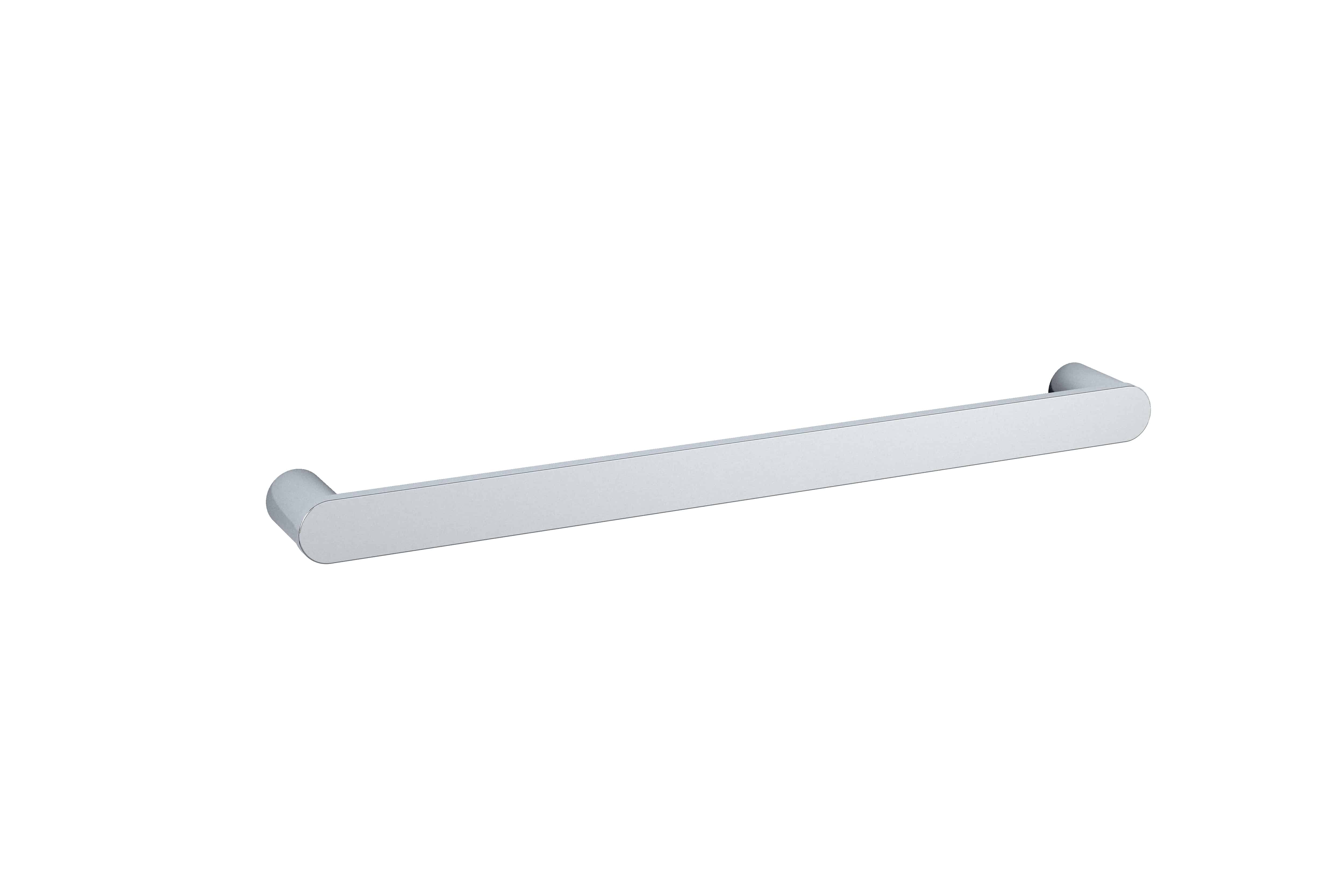 DSP6 Flat Pill Single Bar Polished Heated Towel Rail
