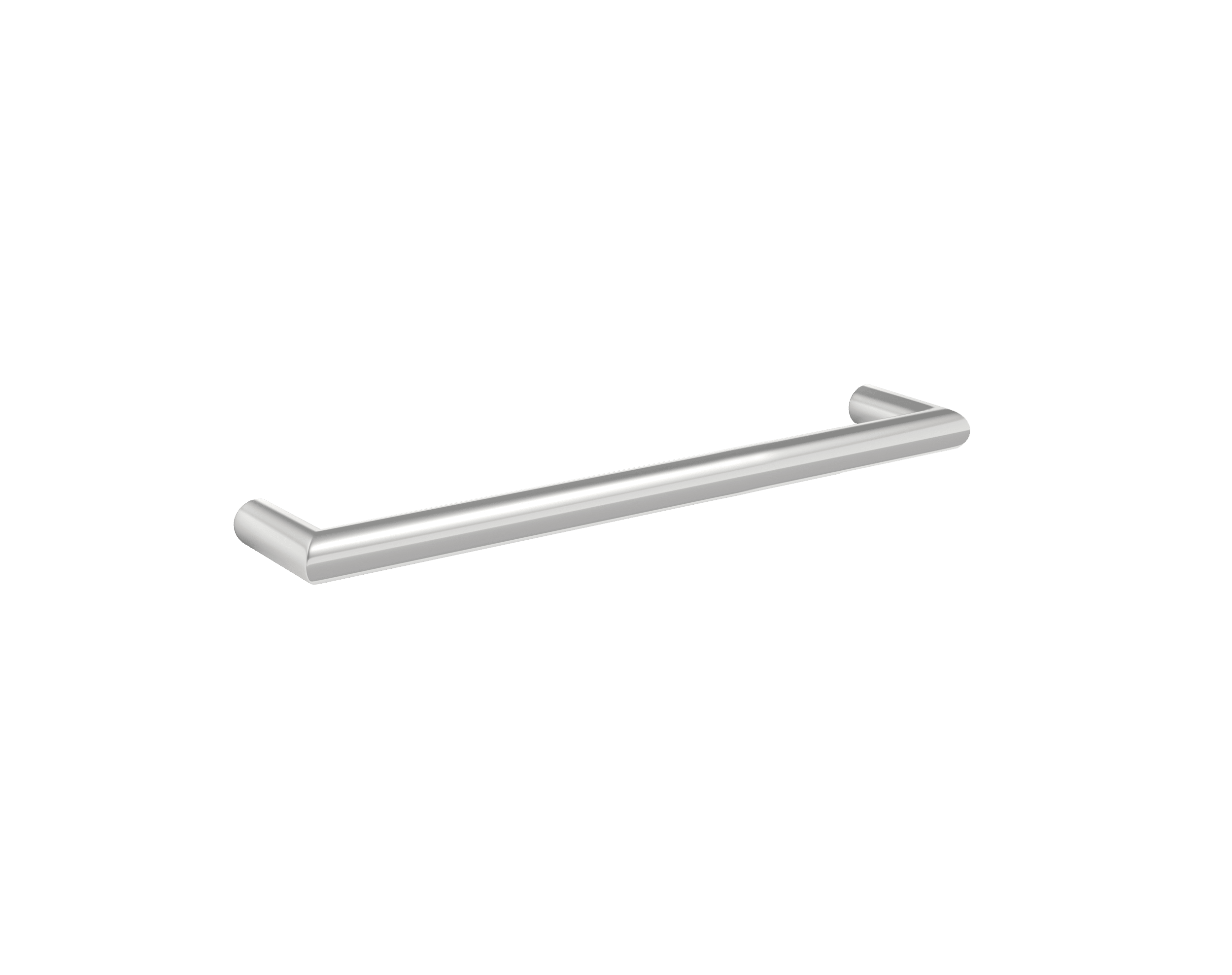 DSR4 Round Single Bar Polished Heated Towel Rail
