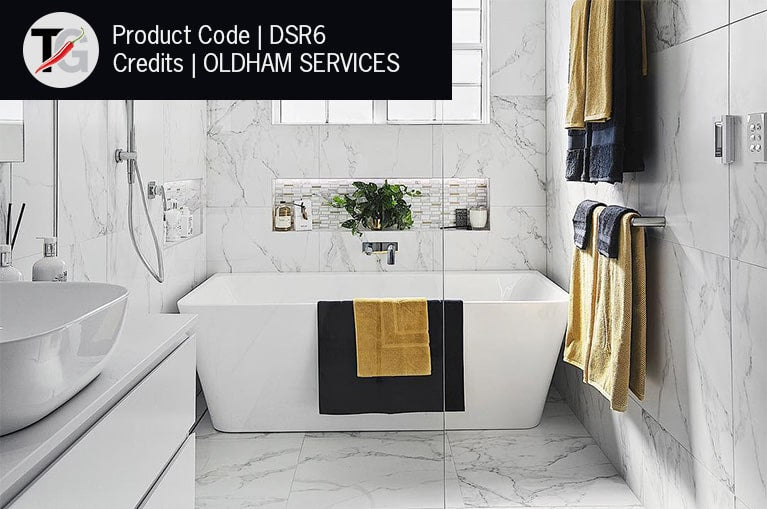 DSR6 Round Single Bar Polished Heated Towel Rail