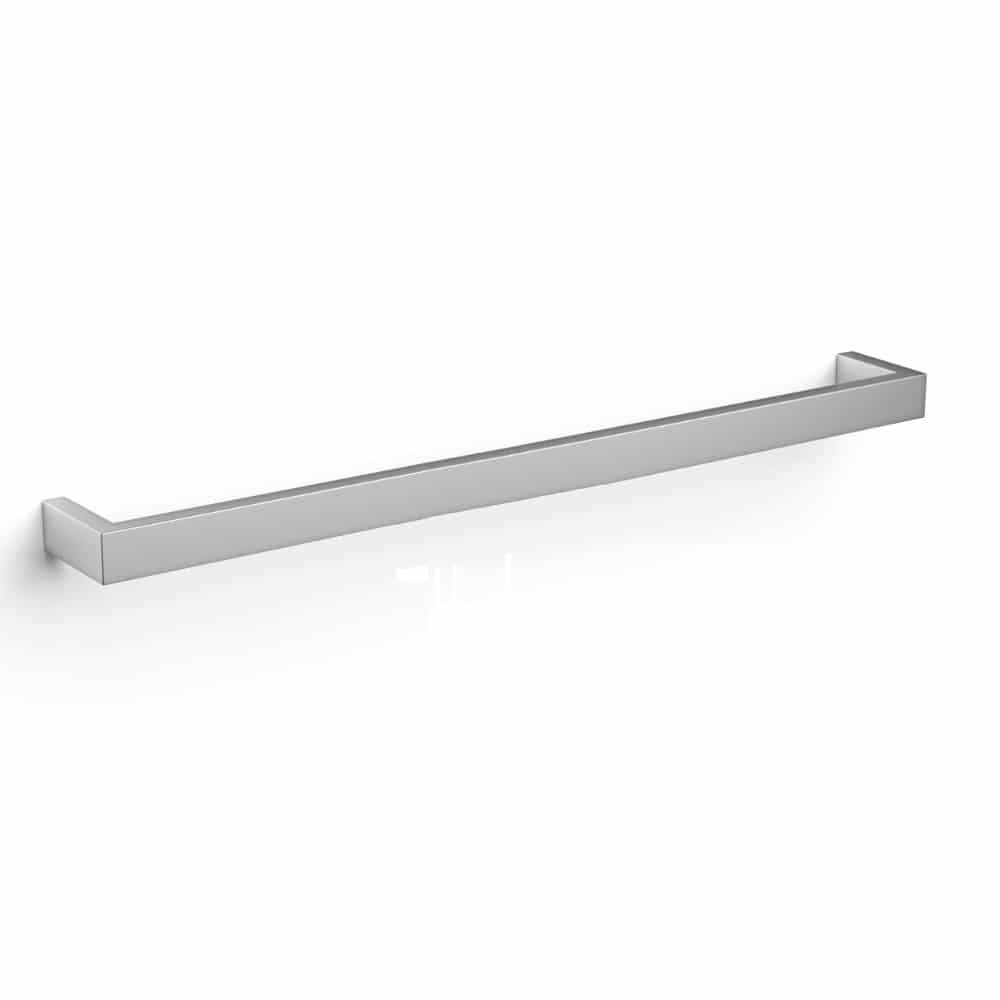 DSS8 Square Single Bar Polished Heated Towel Rail