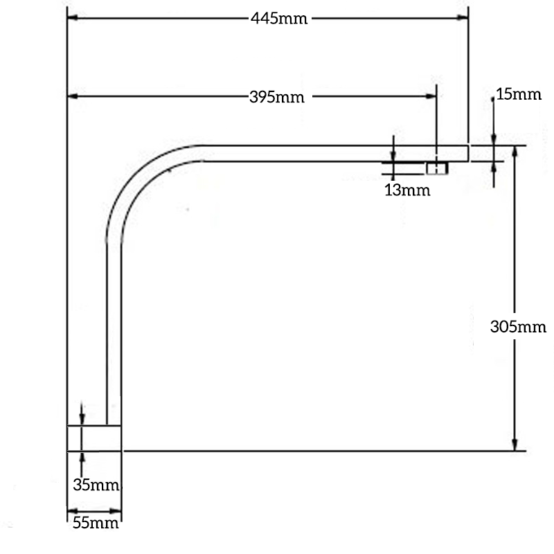 Deko Heavy Duty Gooseneck Shower Arm