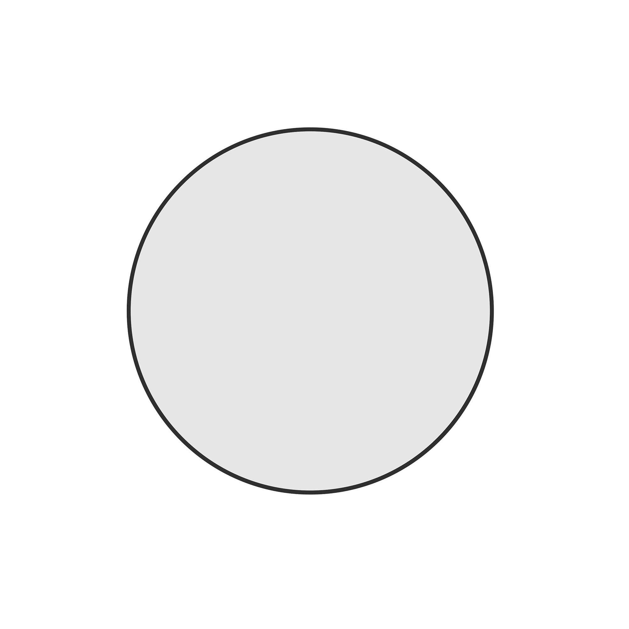 GR6060B Round Black Framed Mirror