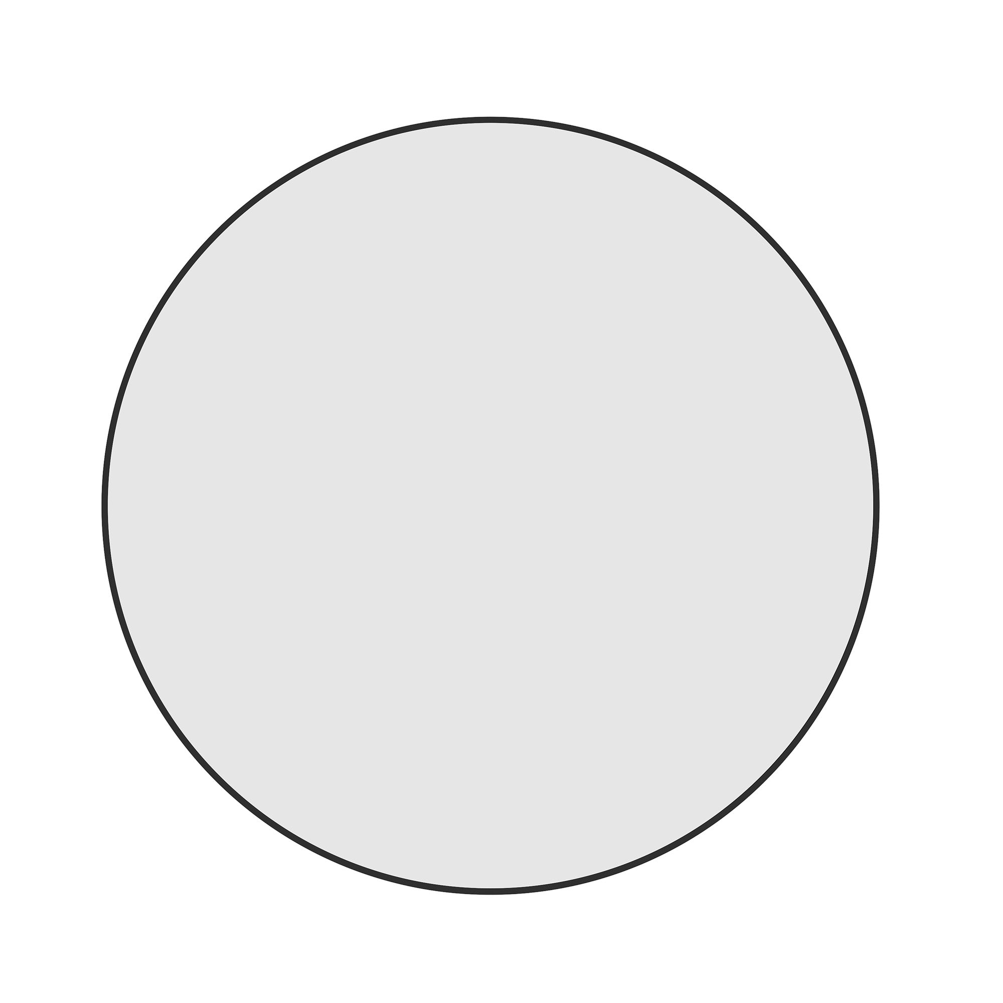 GR9090BD Round Black Framed Mirror Including Demister