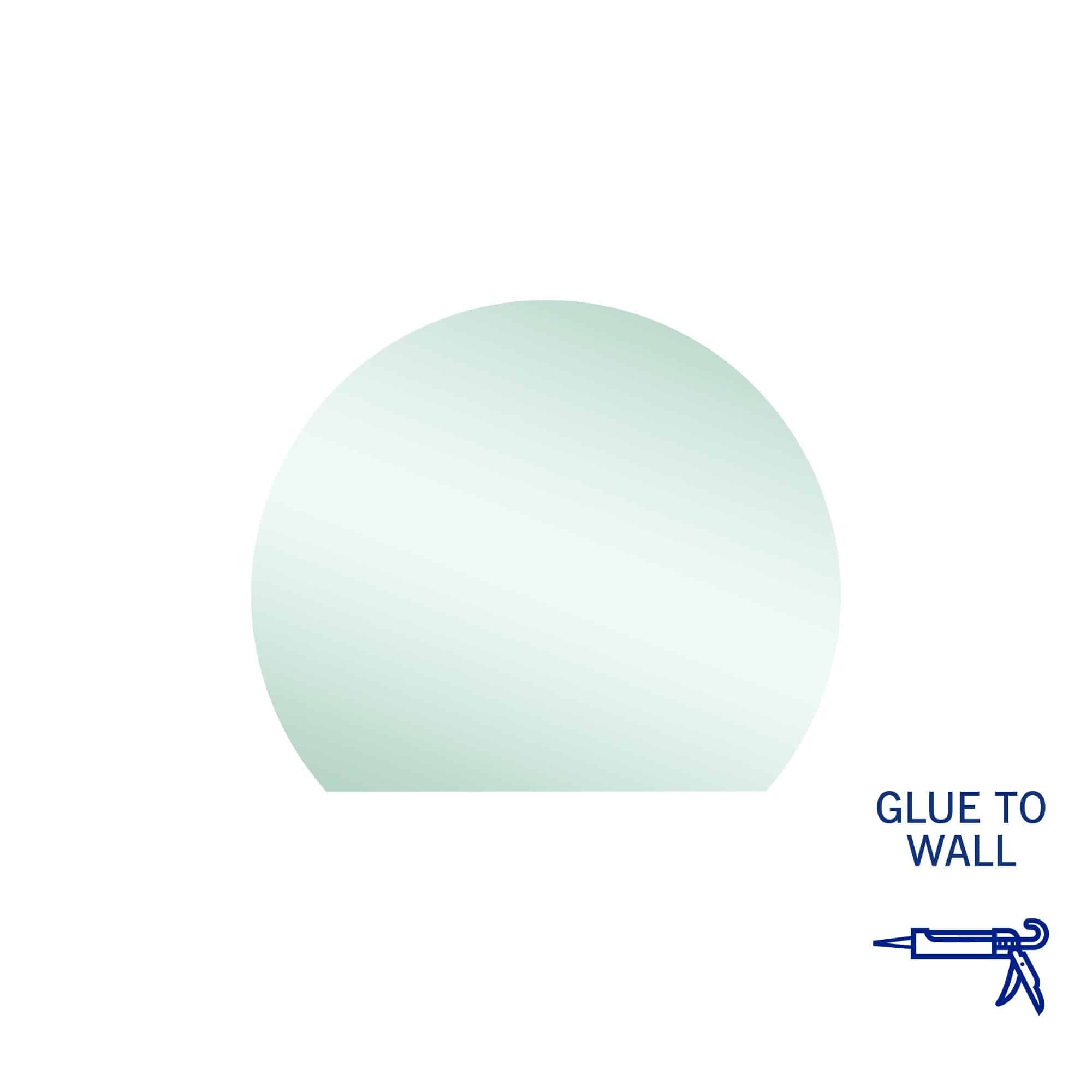 HD9075GT D-Shaped Polished Edge Mirror