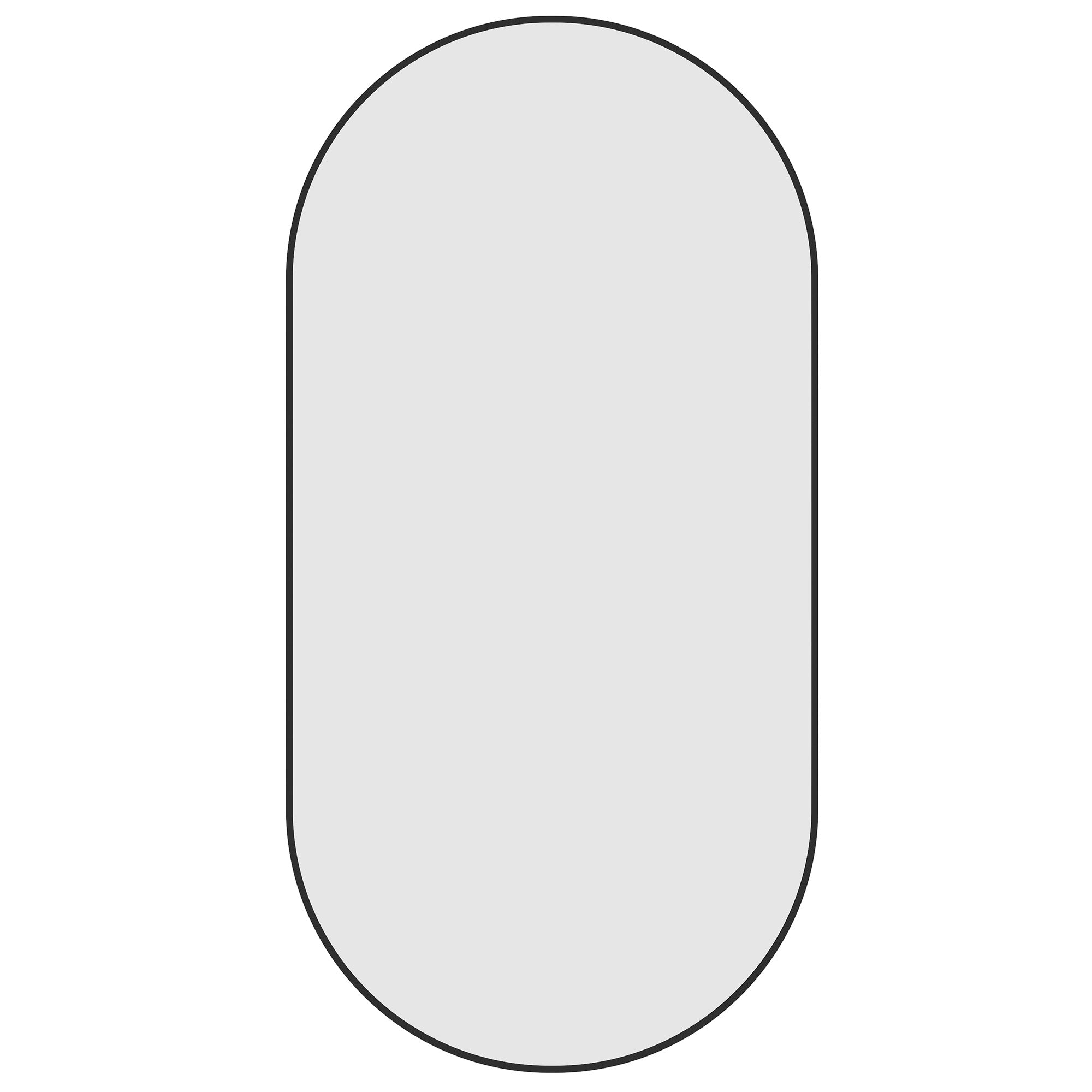 HP5010BD Pill Black Framed Mirror Including Demister