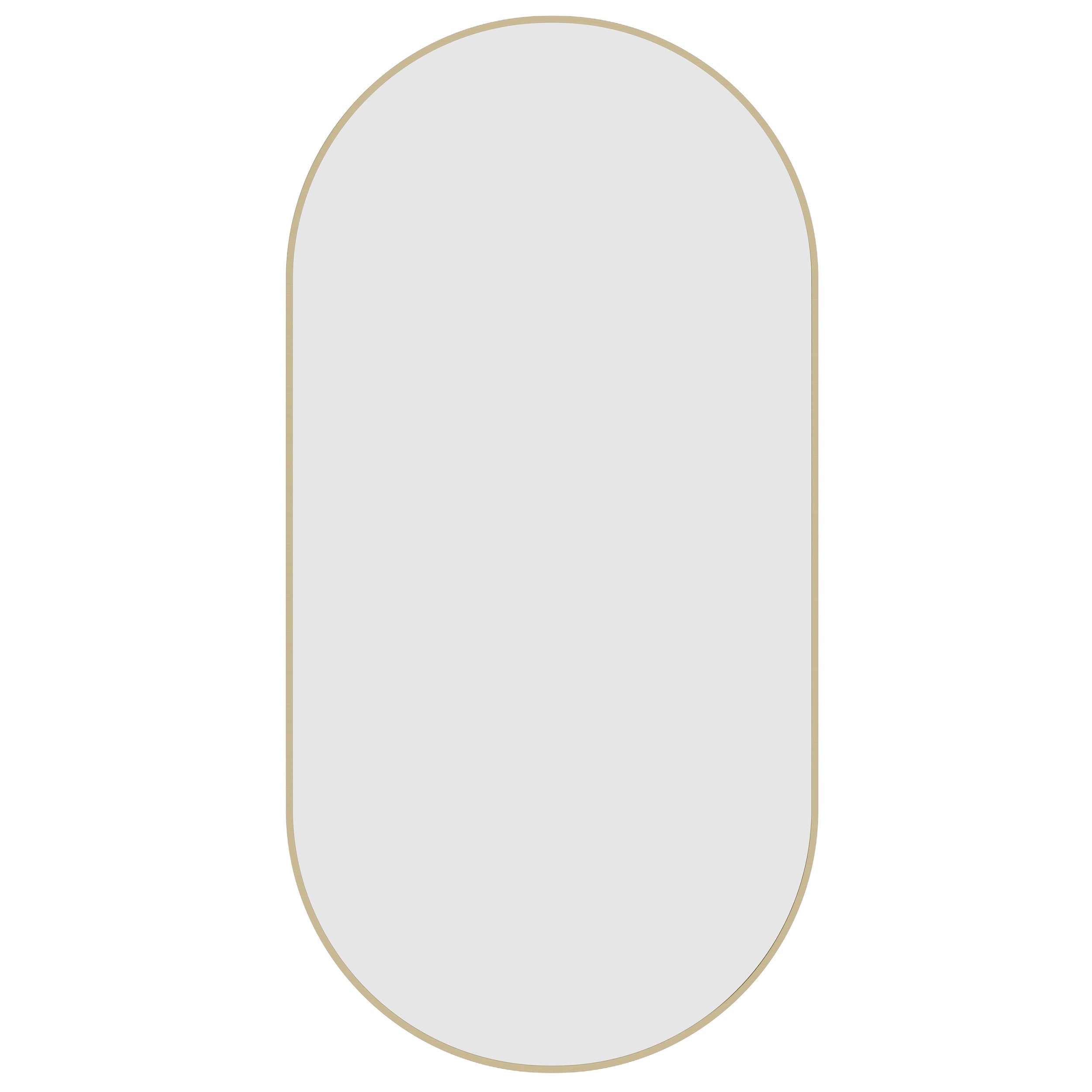 HP5010GD Pill Gold Framed Mirror Including Demister