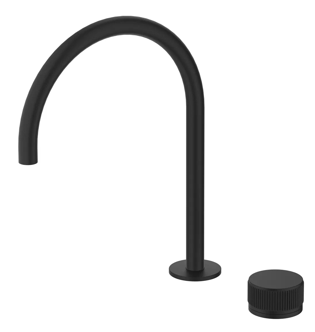Mica Fluted Gooseneck Hob Sink/Basin Mixer Set