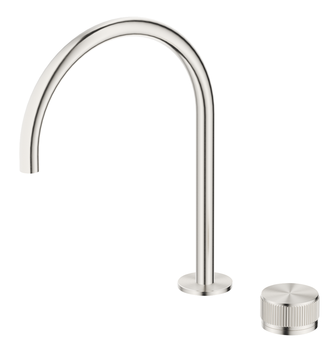 Mica Fluted Gooseneck Hob Sink/Basin Mixer Set