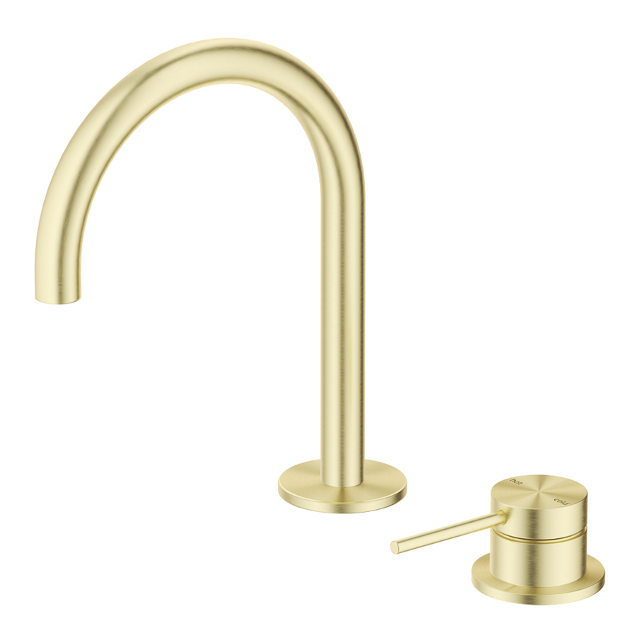 Mica Gooseneck Hob Basin Mixer Set