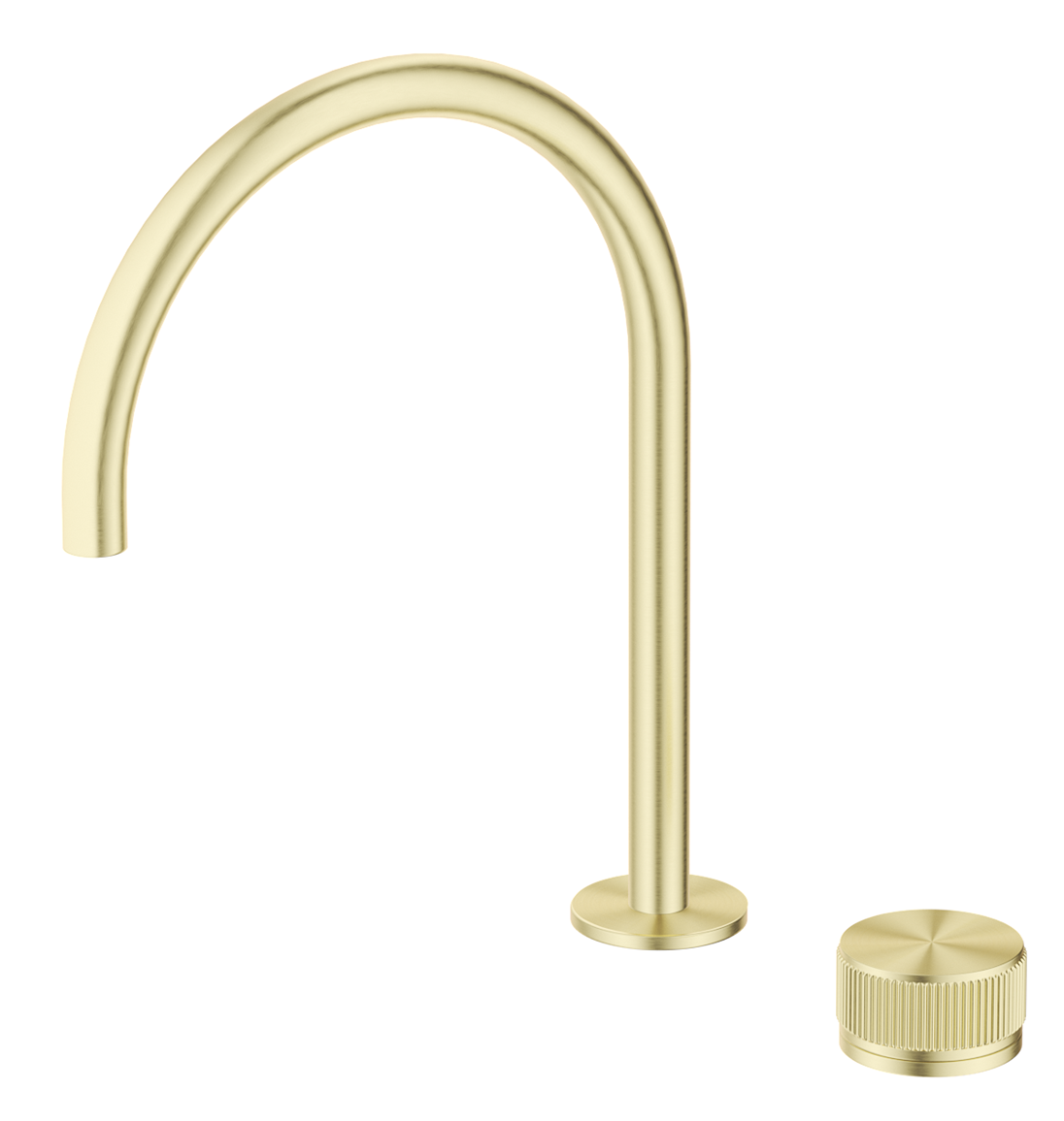 Mica Fluted Gooseneck Hob Sink/Basin Mixer Set