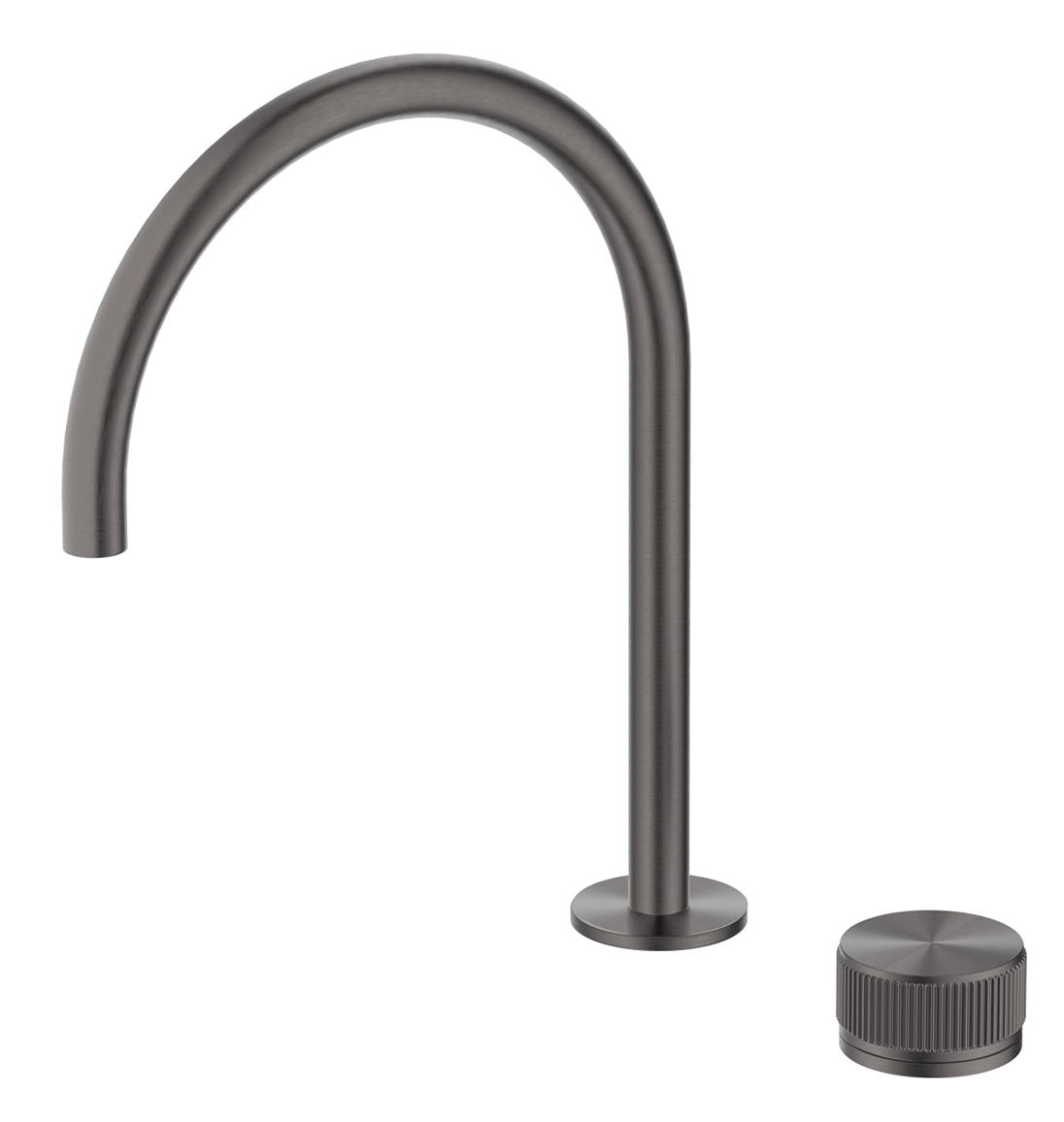 Mica Fluted Gooseneck Hob Sink/Basin Mixer Set