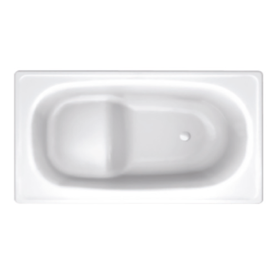 Ultra Compact Shower Bath With Seat 1050 Enamelled Steel