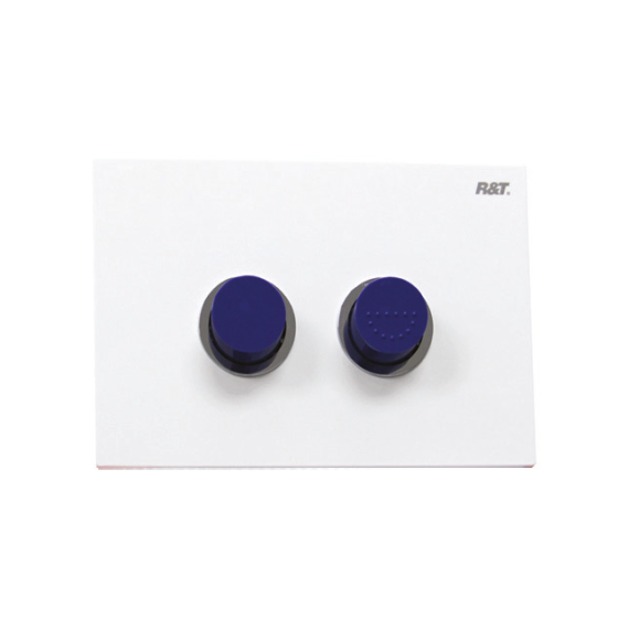 In-wall Econoflush Air Button Raised Pneumatic Blue