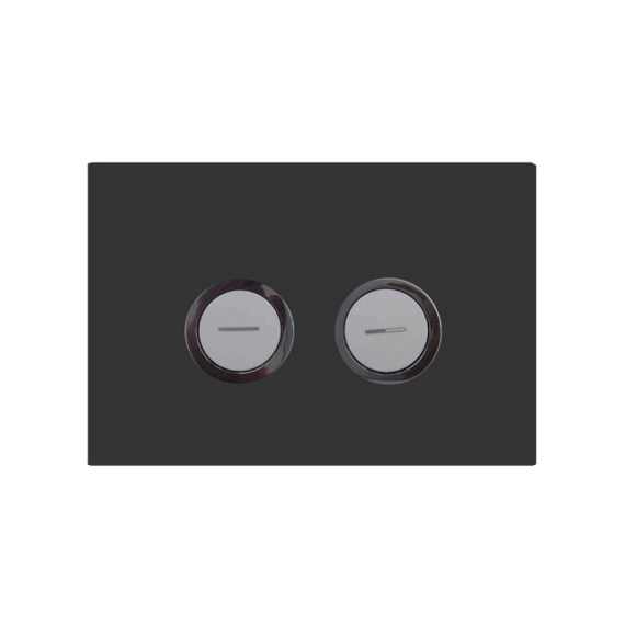 In-wall Econoflush Air Button Flat Pneumatic Black