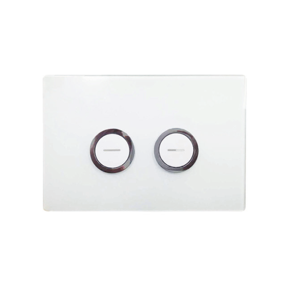 In-wall Econoflush Air Button Flat Pneumatic Black