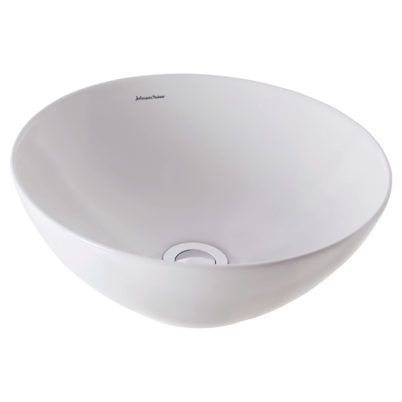 Venezia Round Countertop Bowl With Chrome Pop-up Waste