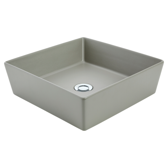 Venezia Square Countertop Vessel With Chrome Pop-up Waste