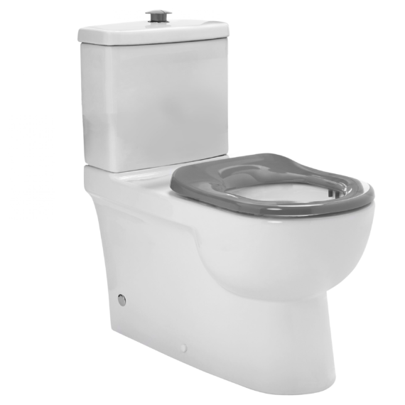 Life Assist Ftw Rimless Toilet Suite Incl Blue Sf Seat & Raised Button