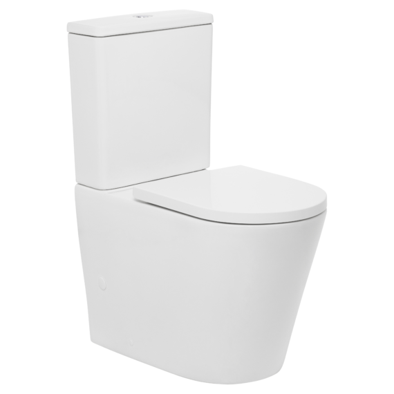 Venezia Closed Coupled Back To Wall Rimless Compact Toilet Suite With Seat