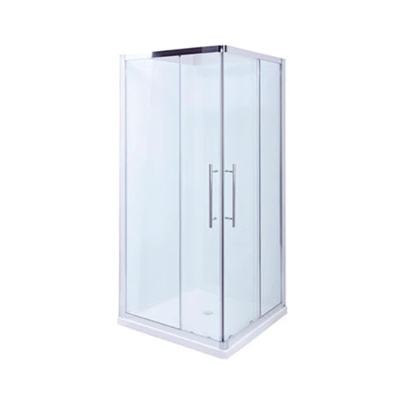 Daintree Screen Corner 900×900 Front & Return Chrome