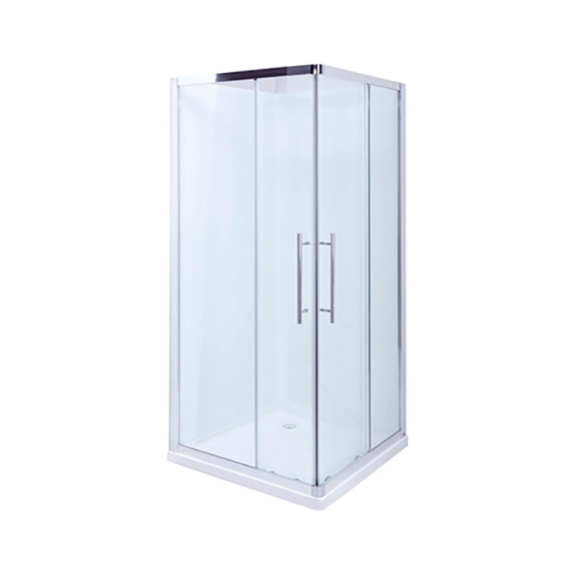 Daintree Screen Corner 900×900 Front & Return Chrome