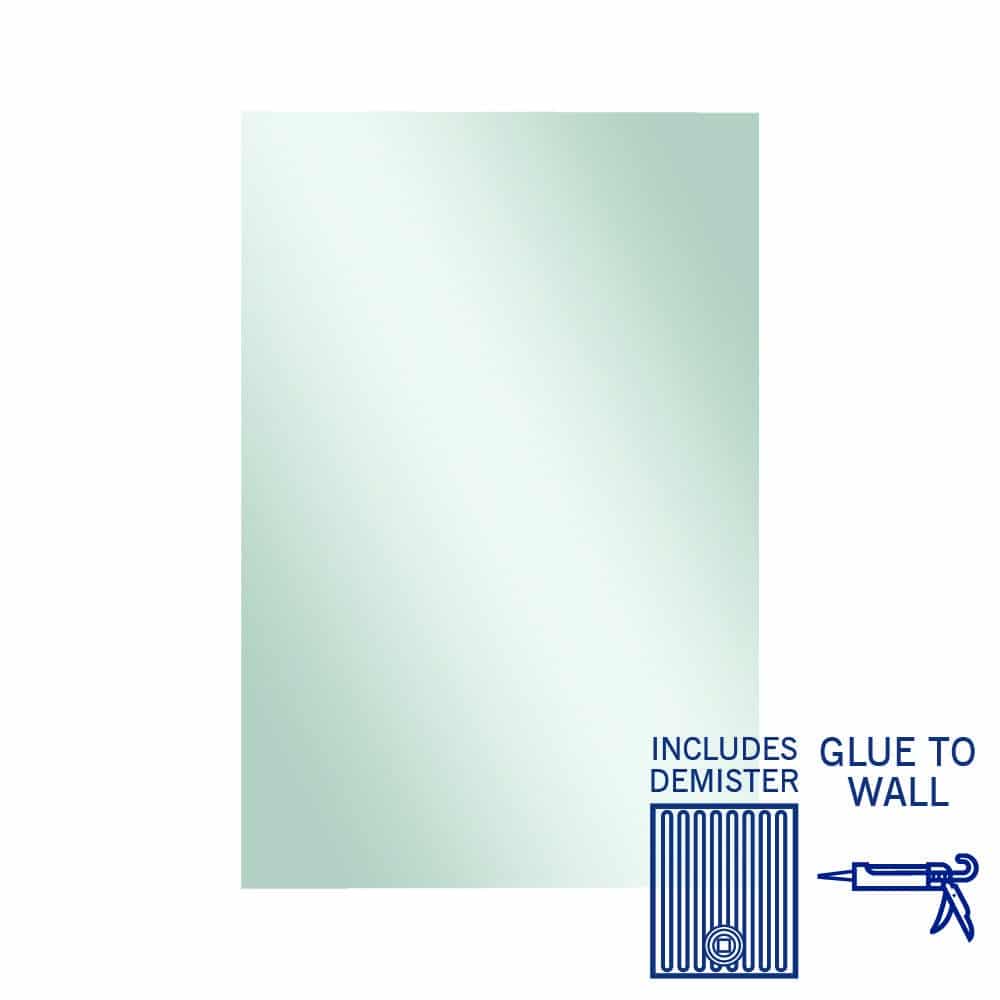 JS1280GTD Rectangle Polished Edge Mirror with Demister