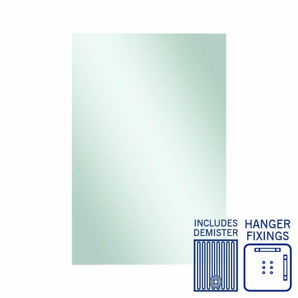 JS1280HND Rectangle Polished Edge Mirror with Demister