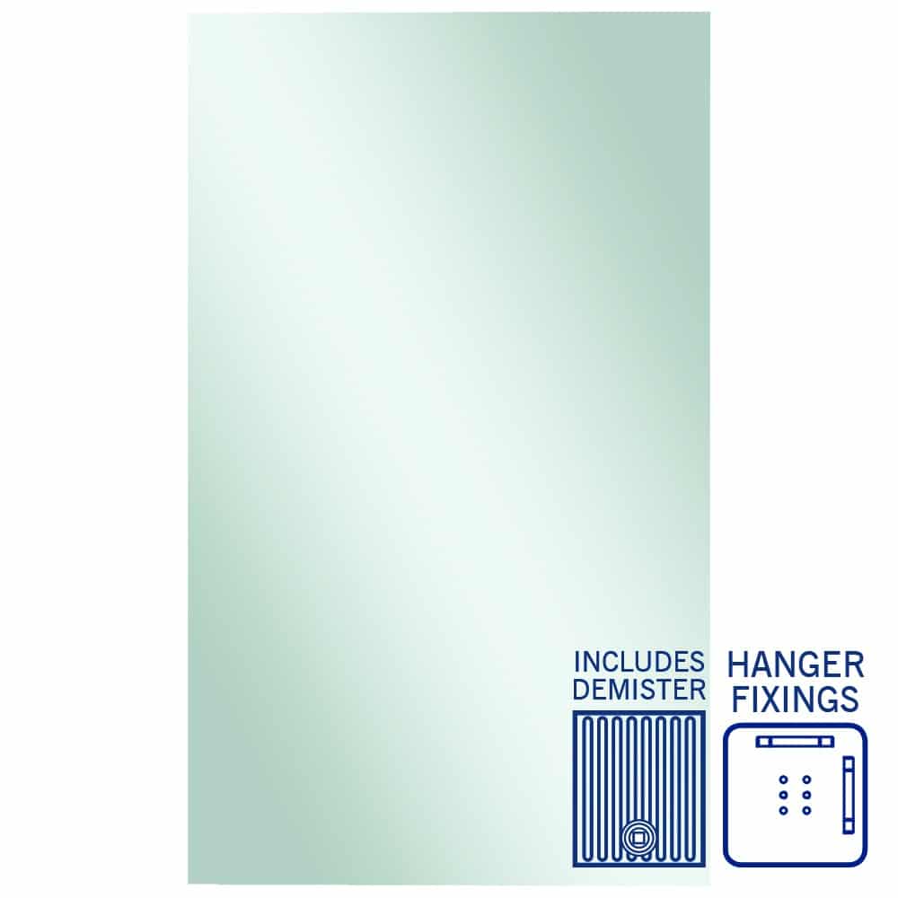 JS1590HND Rectangle Polished Edge Mirror with Demister