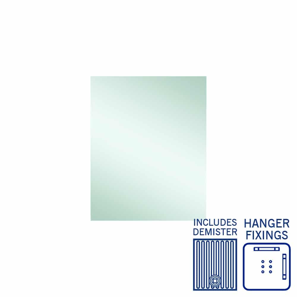 JS6075HND Rectangle Polished Edge Mirror with Demister