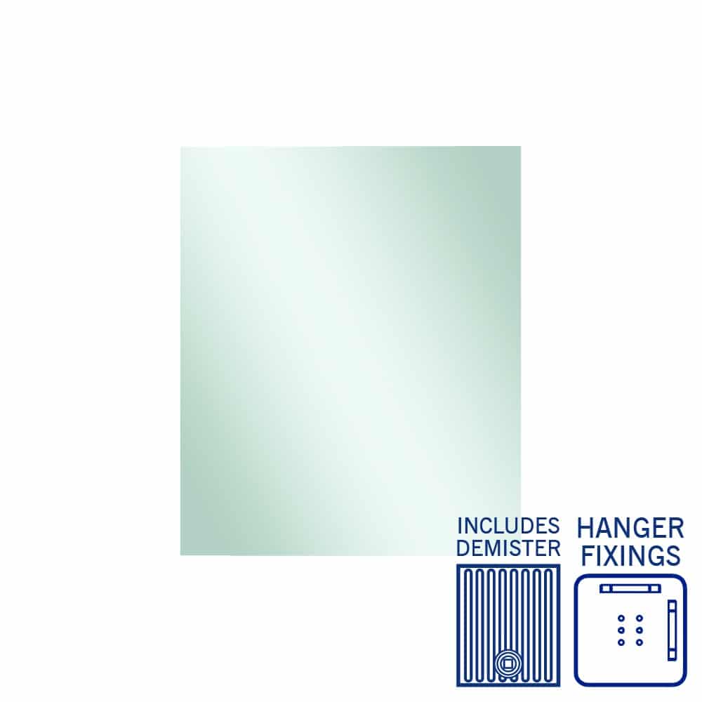JS9075HND Rectangle Polished Edge Mirror with Demister