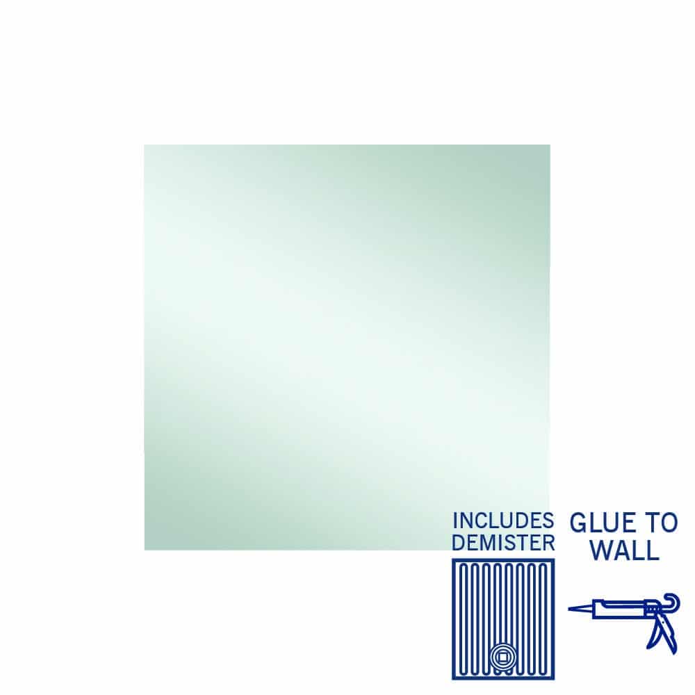 JS9090GTD Rectangle Polished Edge Mirror with Demister