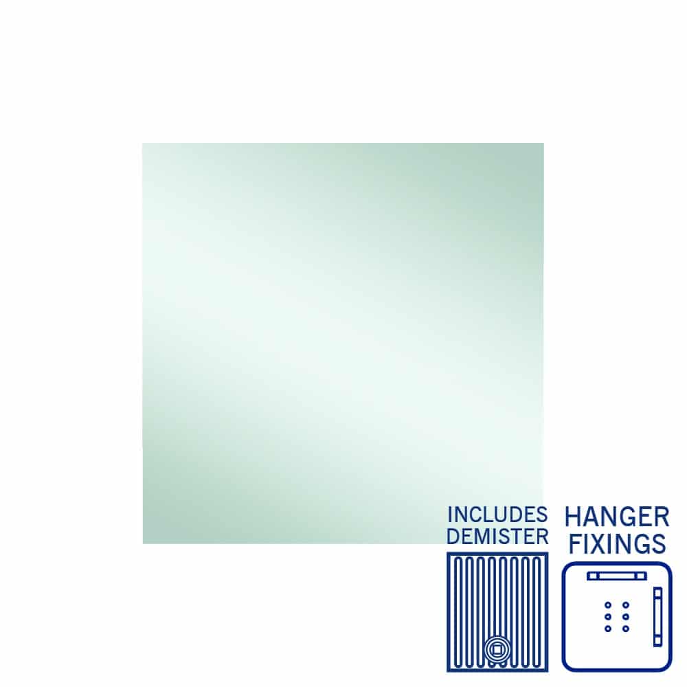 JS9090HND Rectangle Polished Edge Mirror with Demister