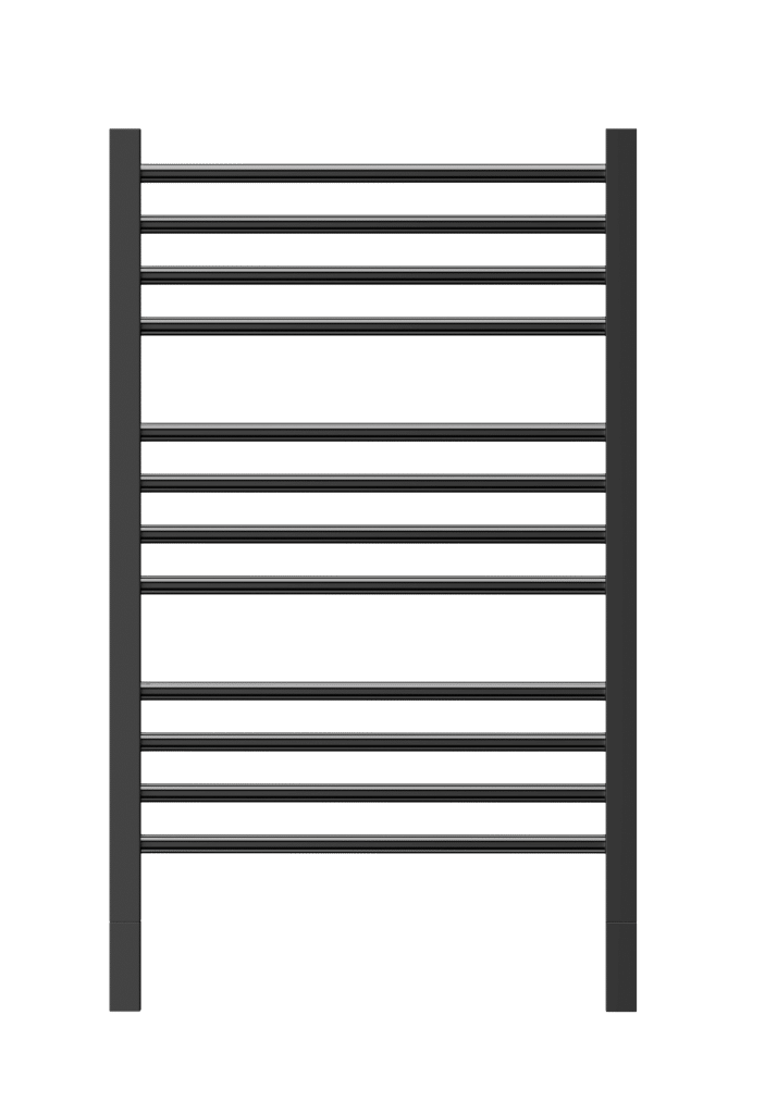 P62SBKR Jeeves Matt Black Ladder Heated Towel Rail
