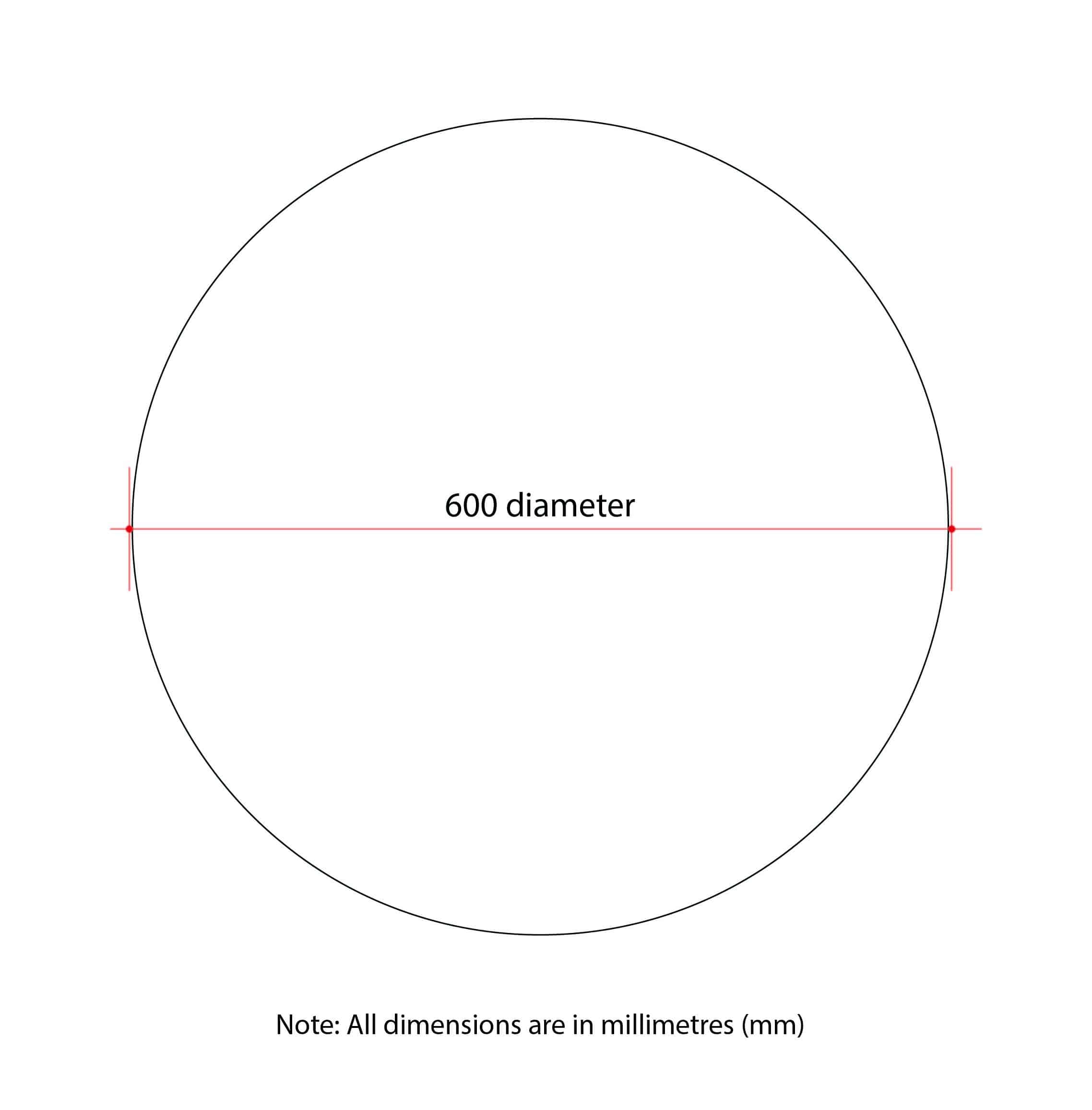 KR6060GT Round 18mm Bevel Edge Mirror
