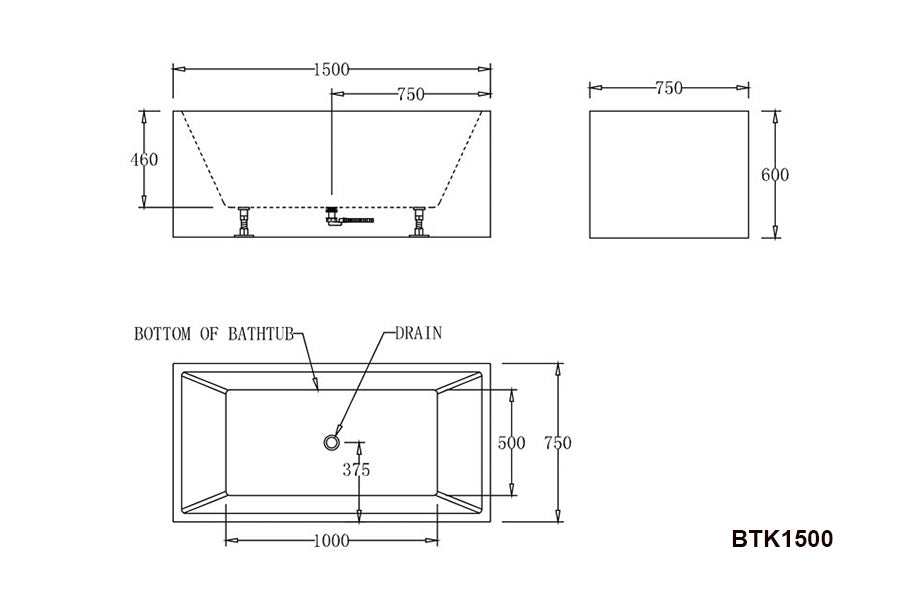 KANSAS Corner Bathtub-BTK1500