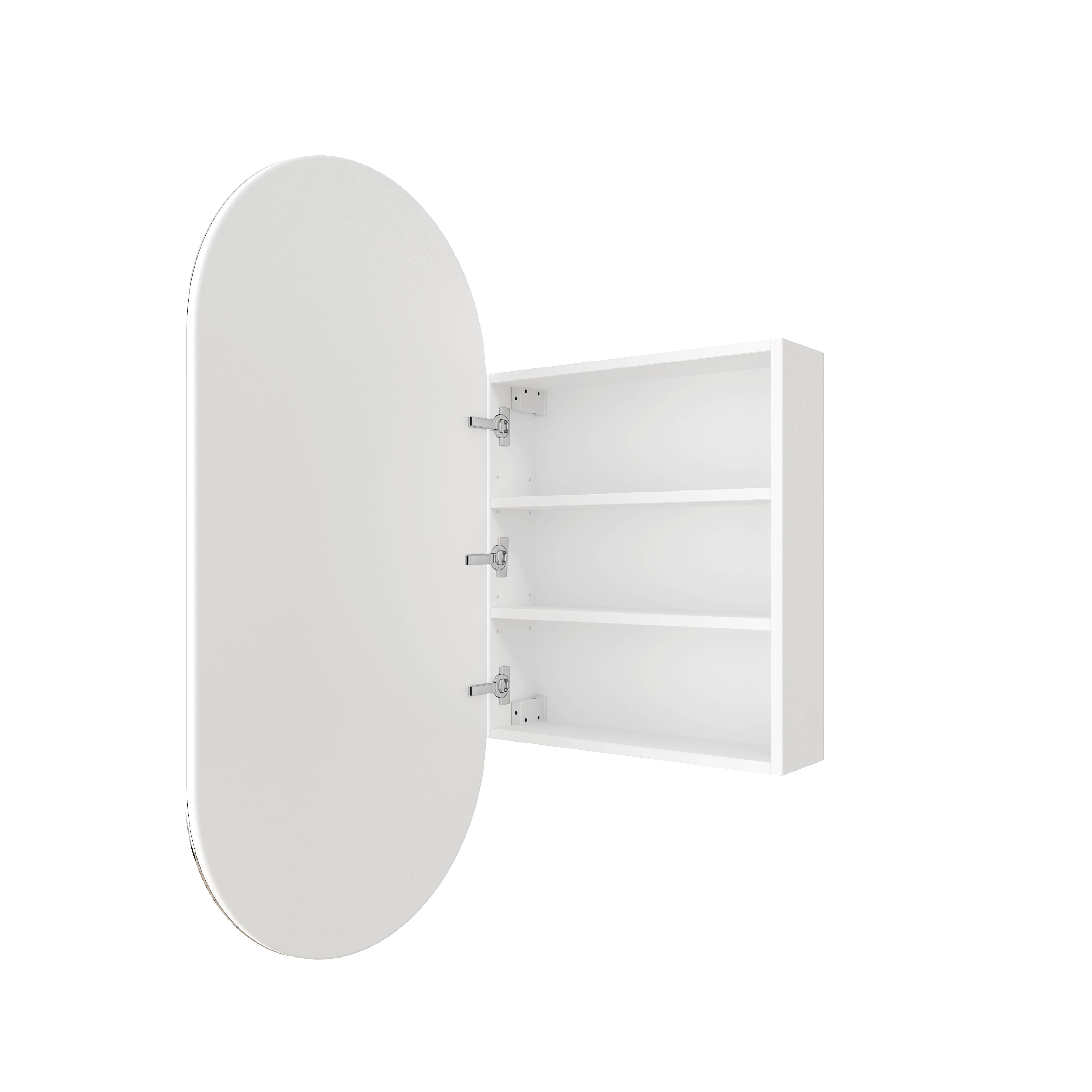 LP5010W Pill White Mirror Cabinet