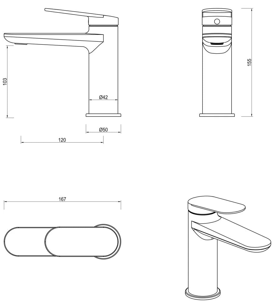 Lantra Basin Mixer - Chrome