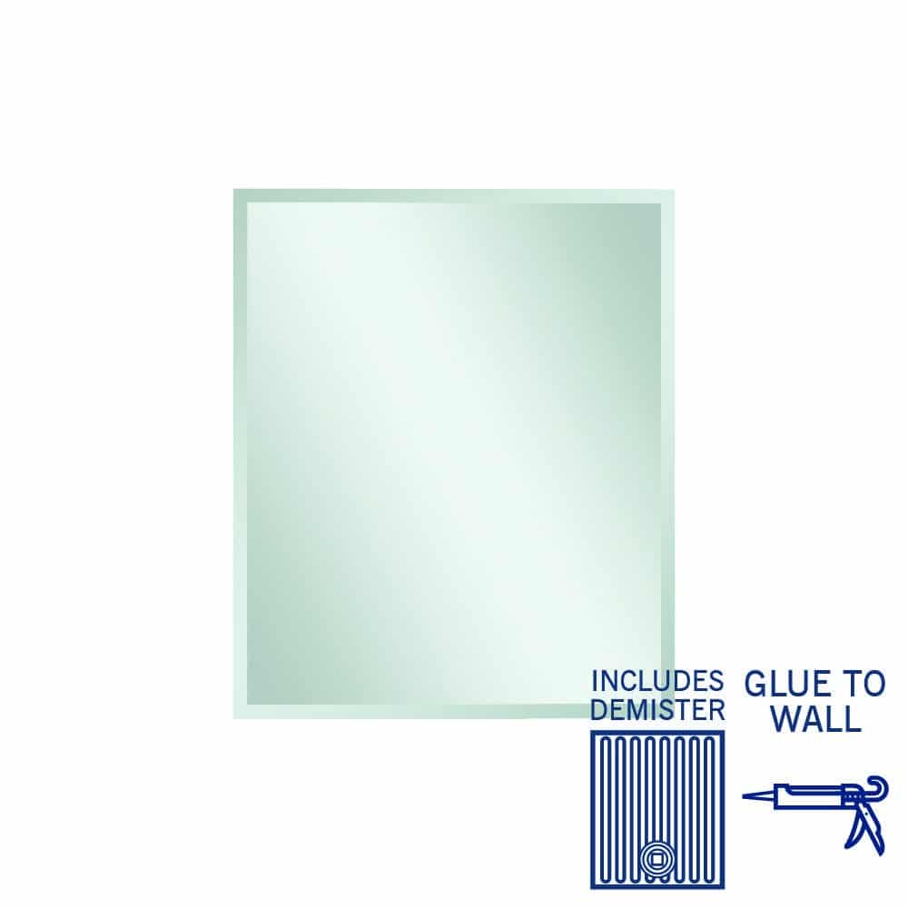 MS9075GTD Rectangle 25mm Bevel Edge Mirror with Demister