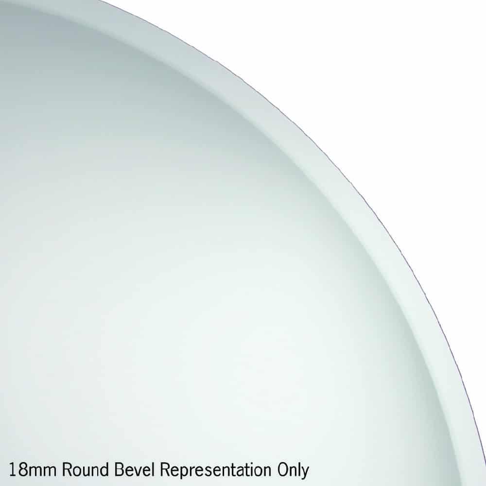 KR6060GTD Round 18mm Bevel Edge Mirror with Demister